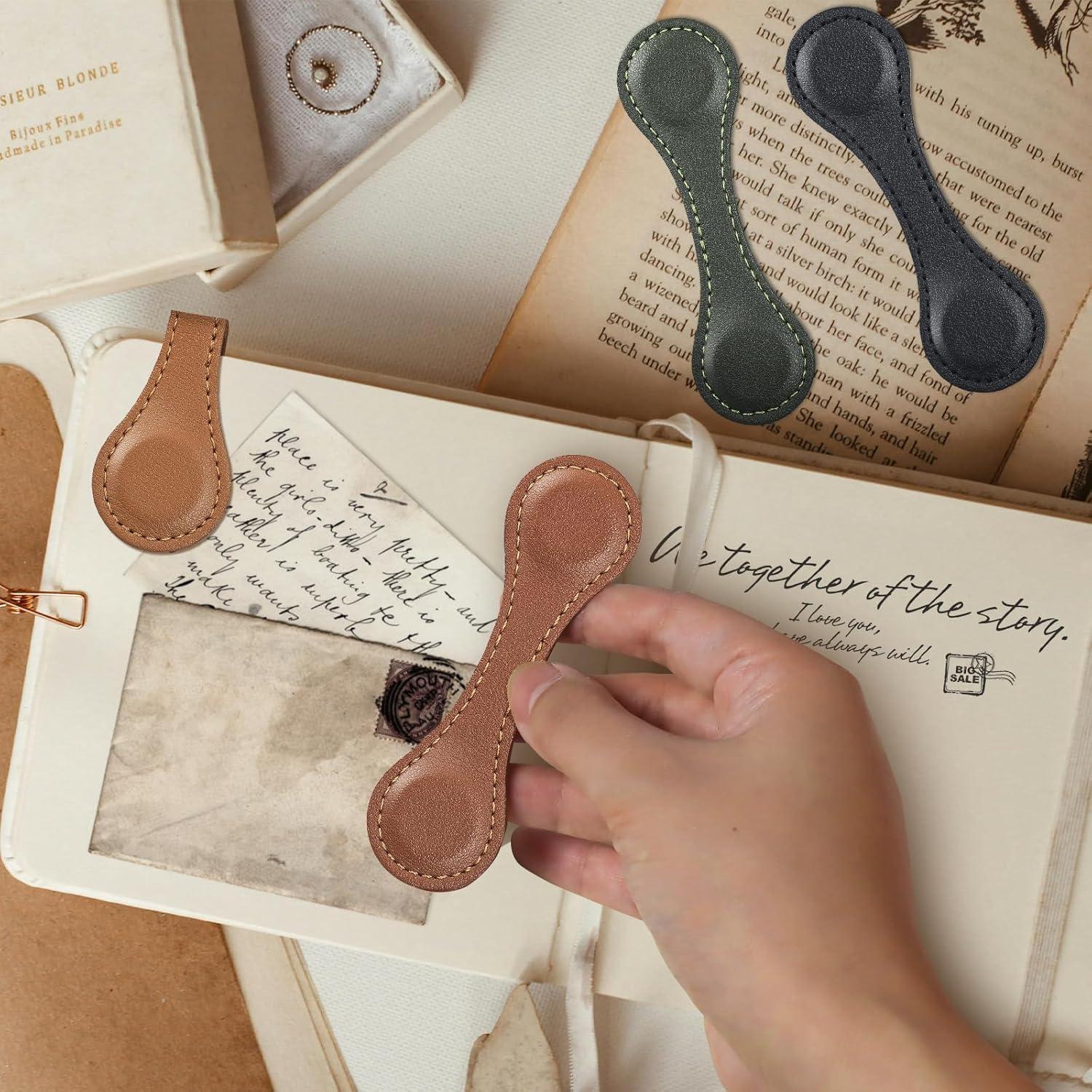 Set de 4 Marcadores Magnéticos de Piel JIXZEN - Vintage