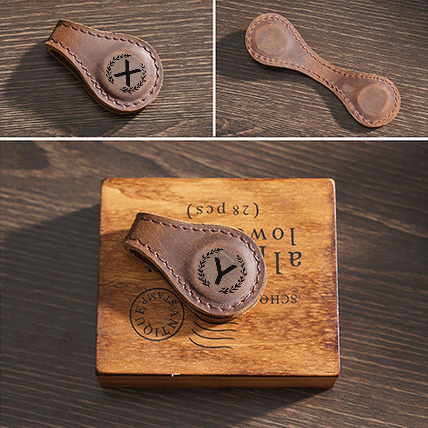 Marcador Magnético de Piel Sintética XMADZ 10x3 cm Marrón Claro