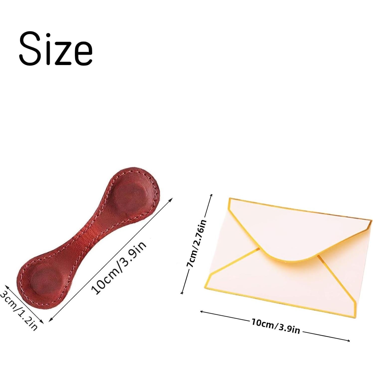 Marcador Magnético de Piel Oanruyan 10x3cm Color Marrón Claro