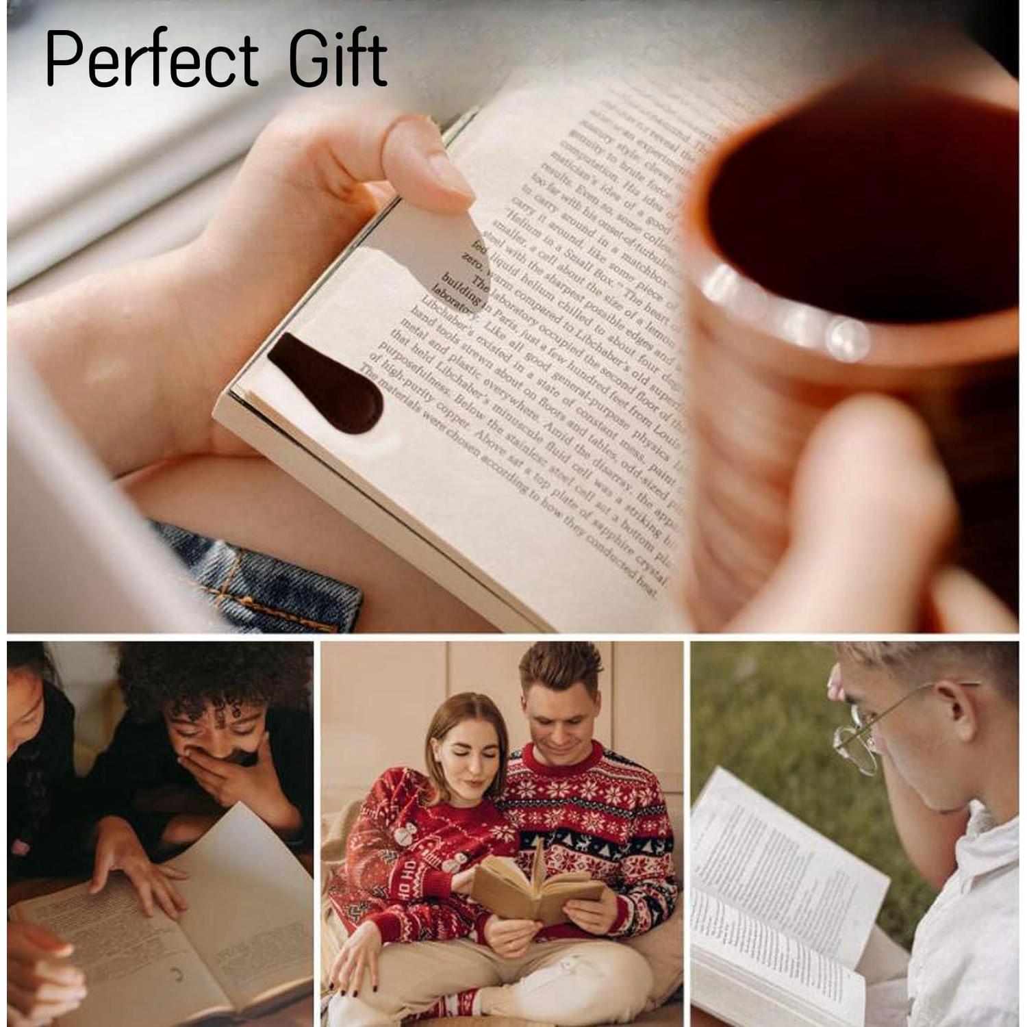 Marcador Magnético de Piel Oanruyan 10x3cm Color Marrón Claro