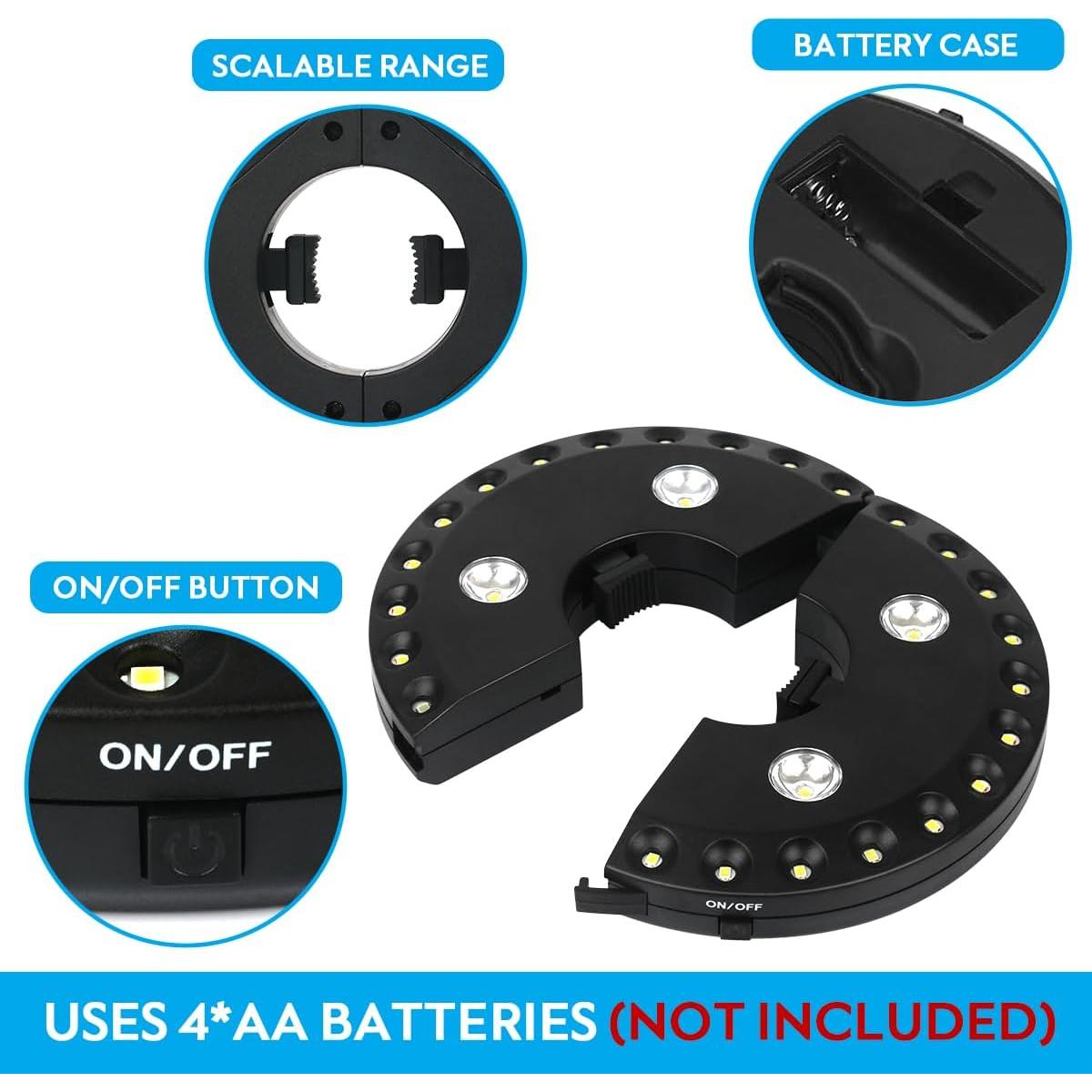 Luz LED para Paraguas OYOCO 28 LEDs 3 Modos de Brillo