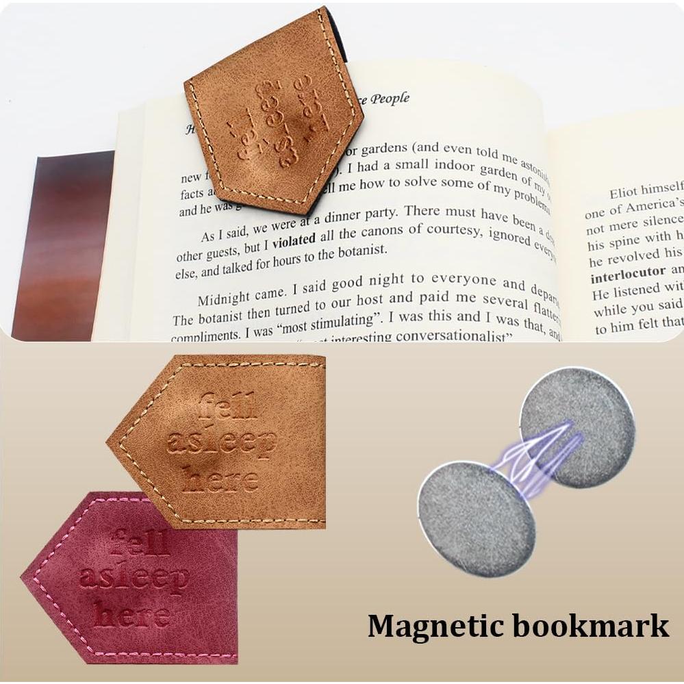 Marcadores Magnéticos PATCHUPS Fell Asleep Here Cuero Doble Cara