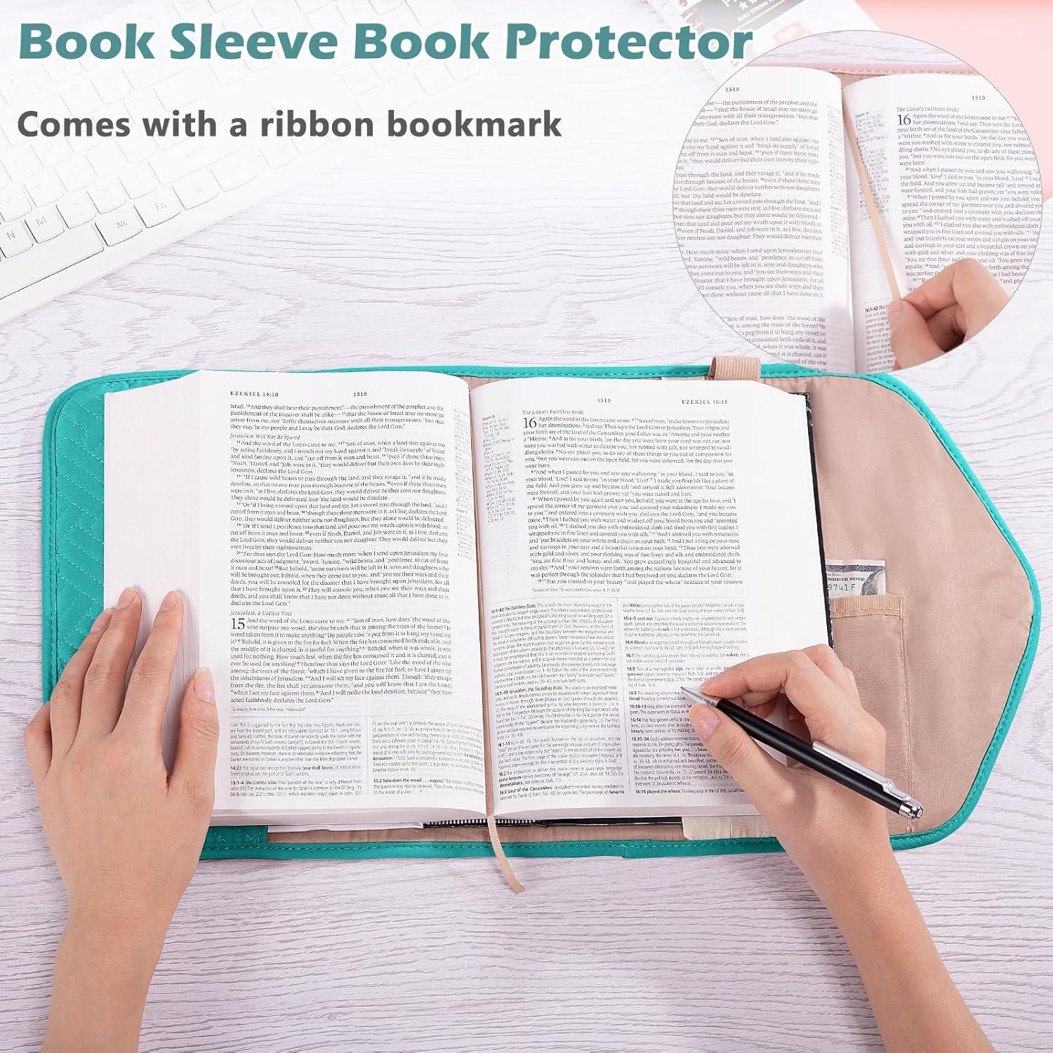 Funda de Libro Reutilizable Aplufine Grande Verde Azulado