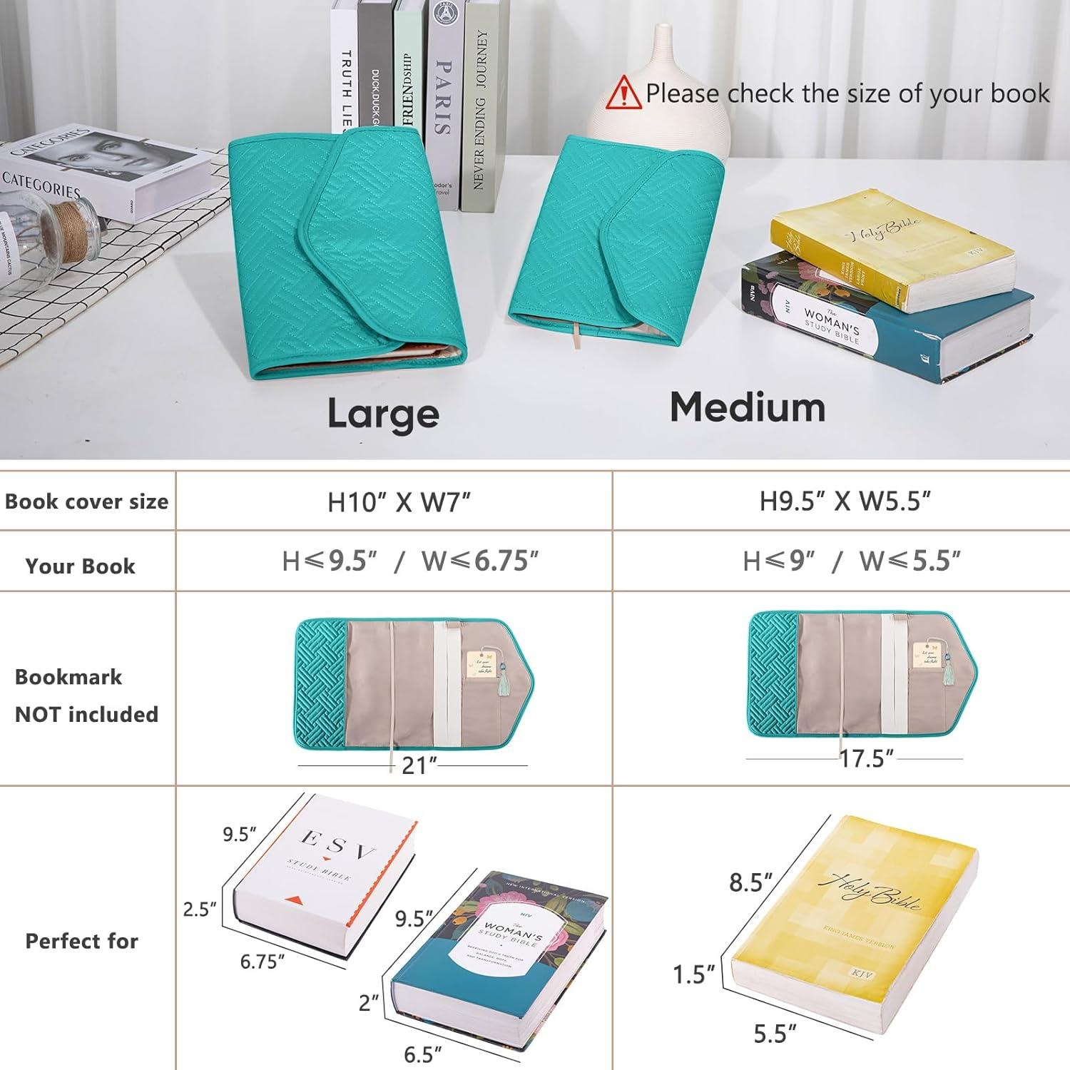 Funda de Libro Reutilizable Aplufine Grande Verde Azulado