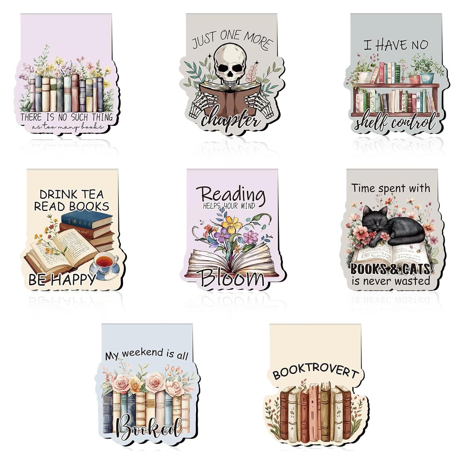 Marcadores Magnéticos Berirexrion - 8 Pcs Gato y Flores