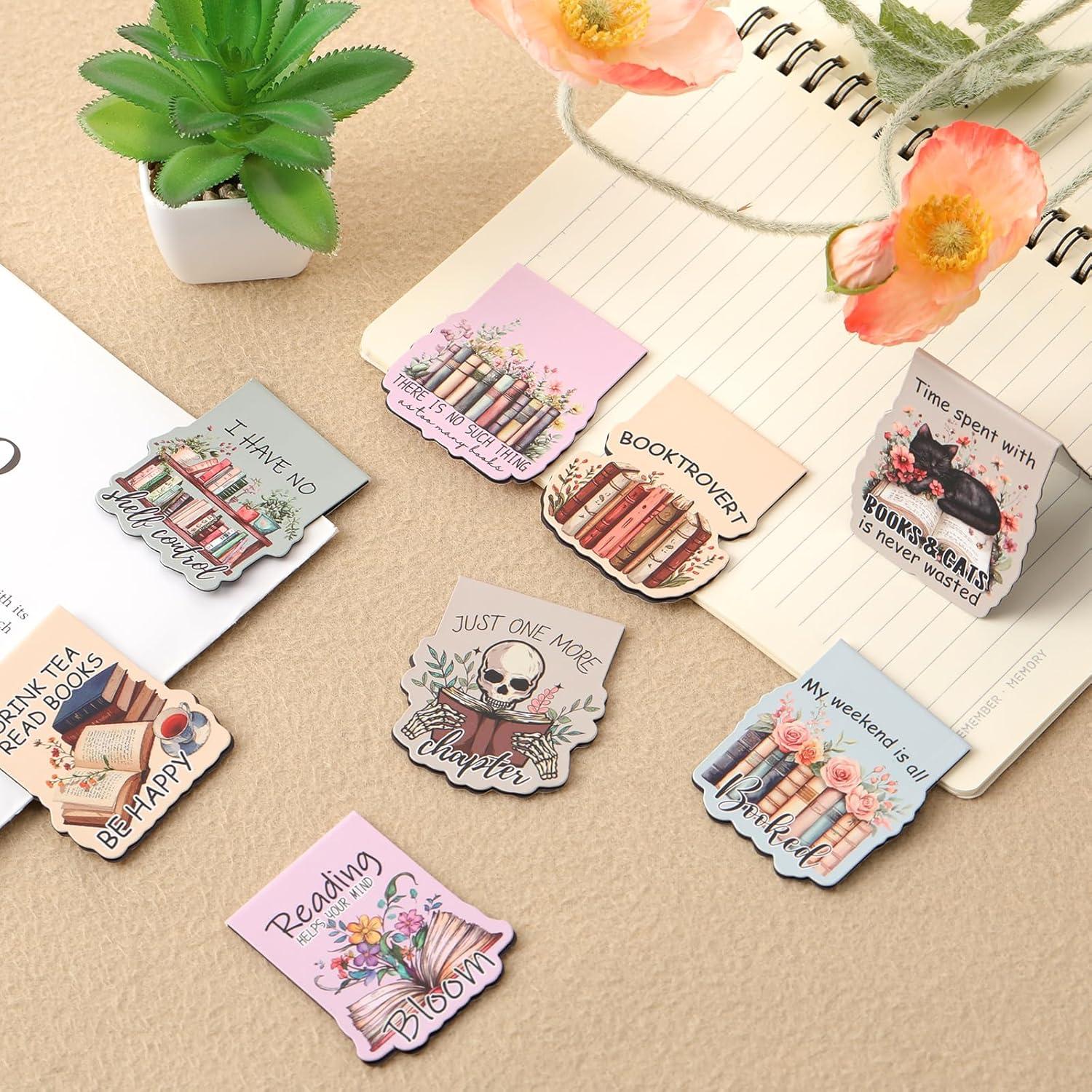 Marcadores Magnéticos Berirexrion - 8 Pcs Gato y Flores