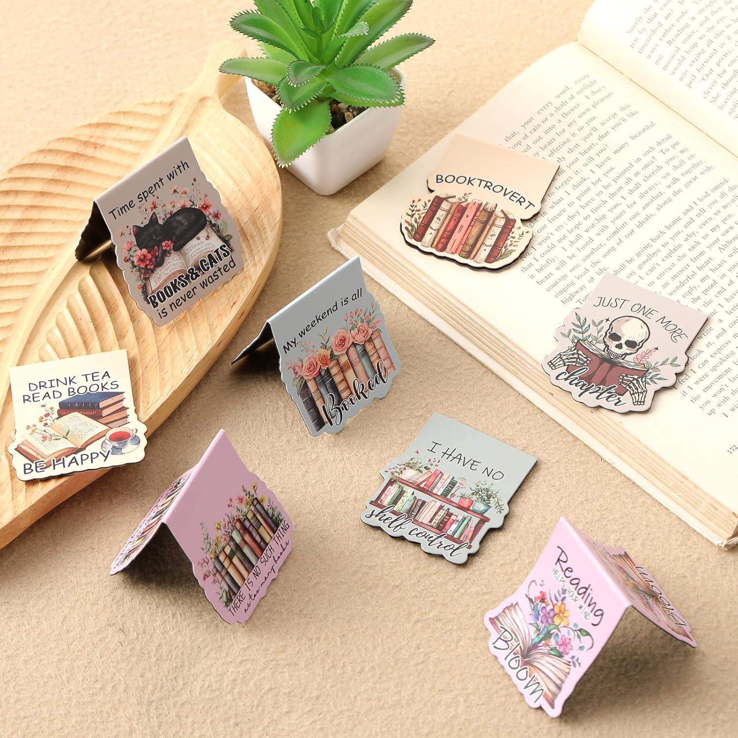 Marcadores Magnéticos Berirexrion - 8 Pcs Gato y Flores