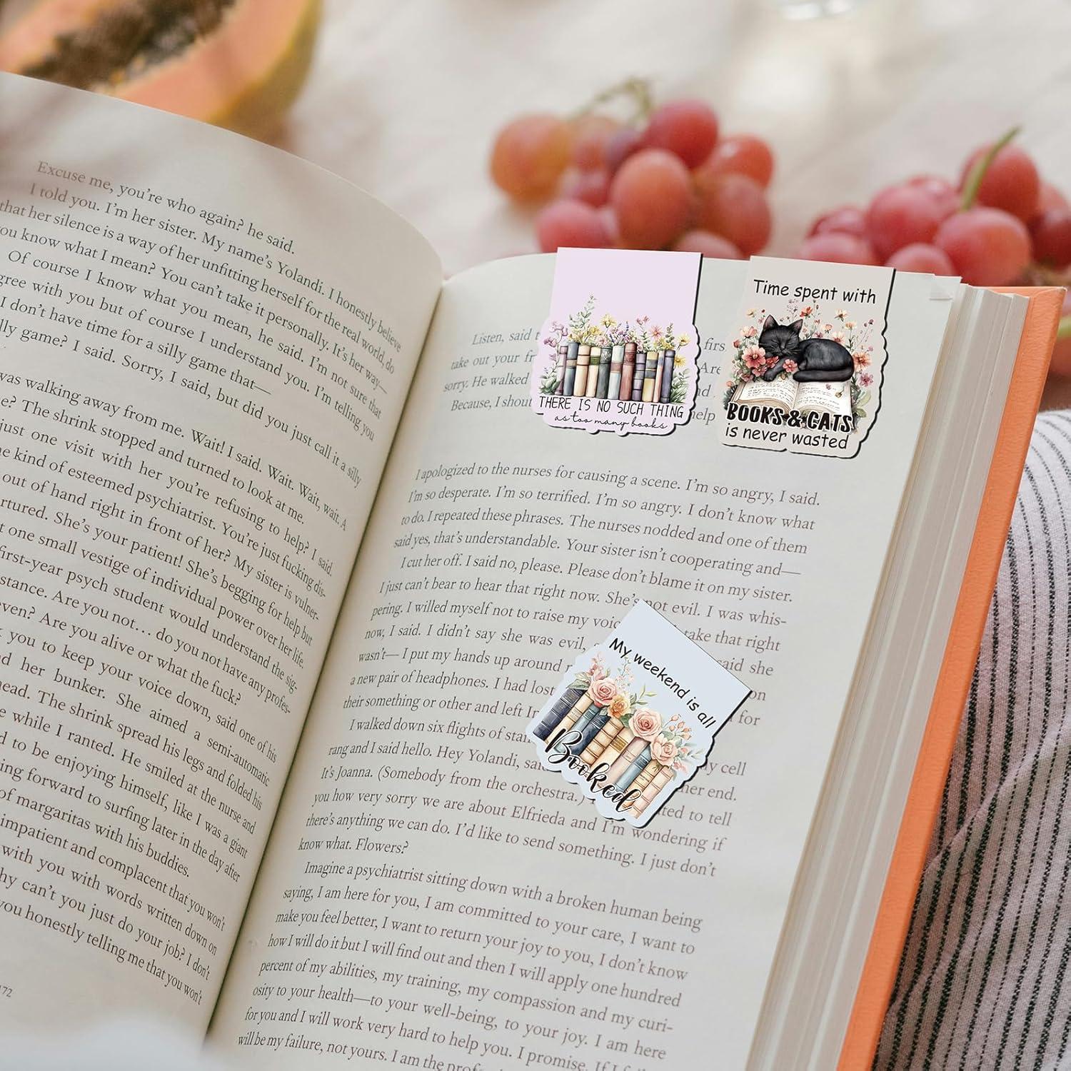 Marcadores Magnéticos Berirexrion - 8 Pcs Gato y Flores