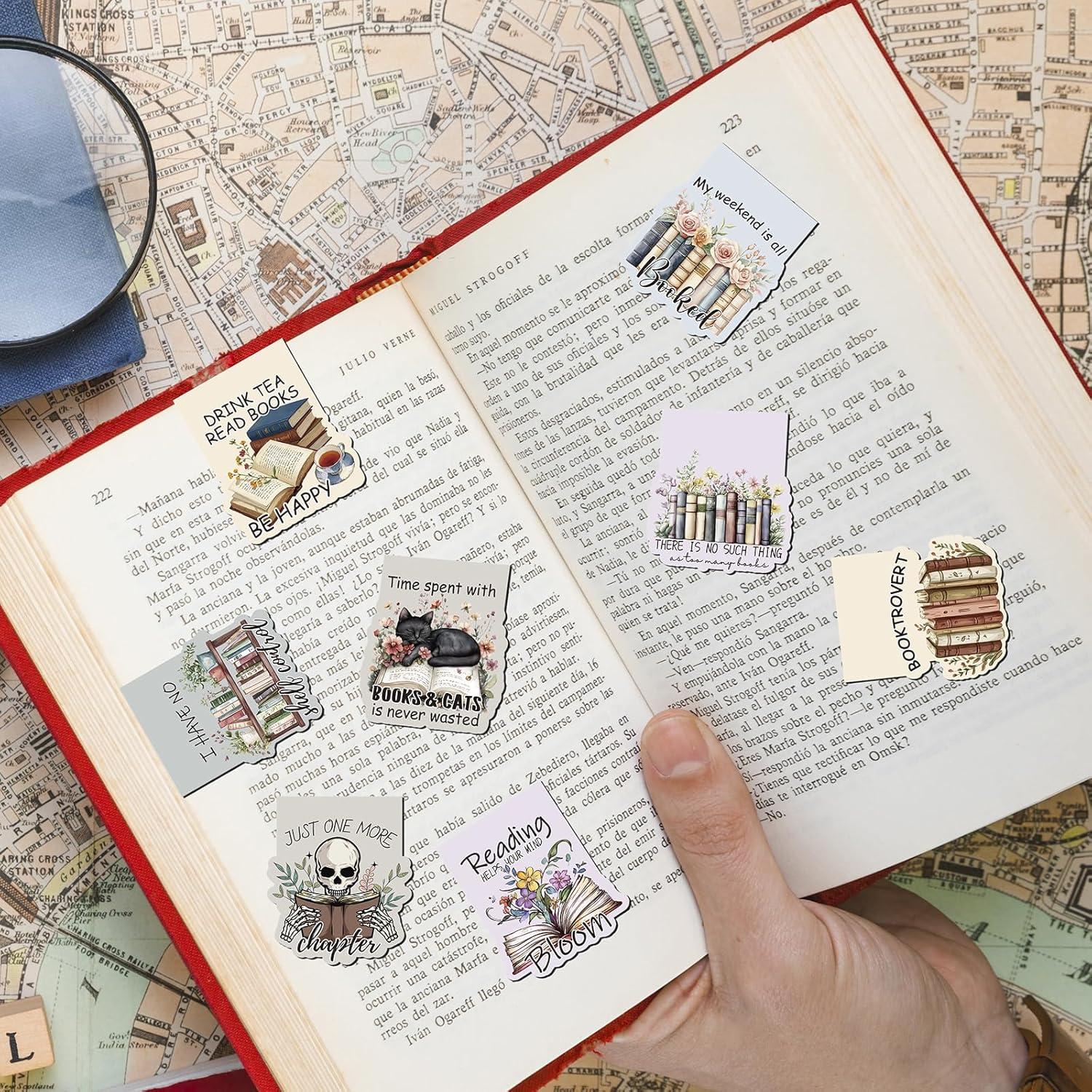 Marcadores Magnéticos Berirexrion - 8 Pcs Gato y Flores