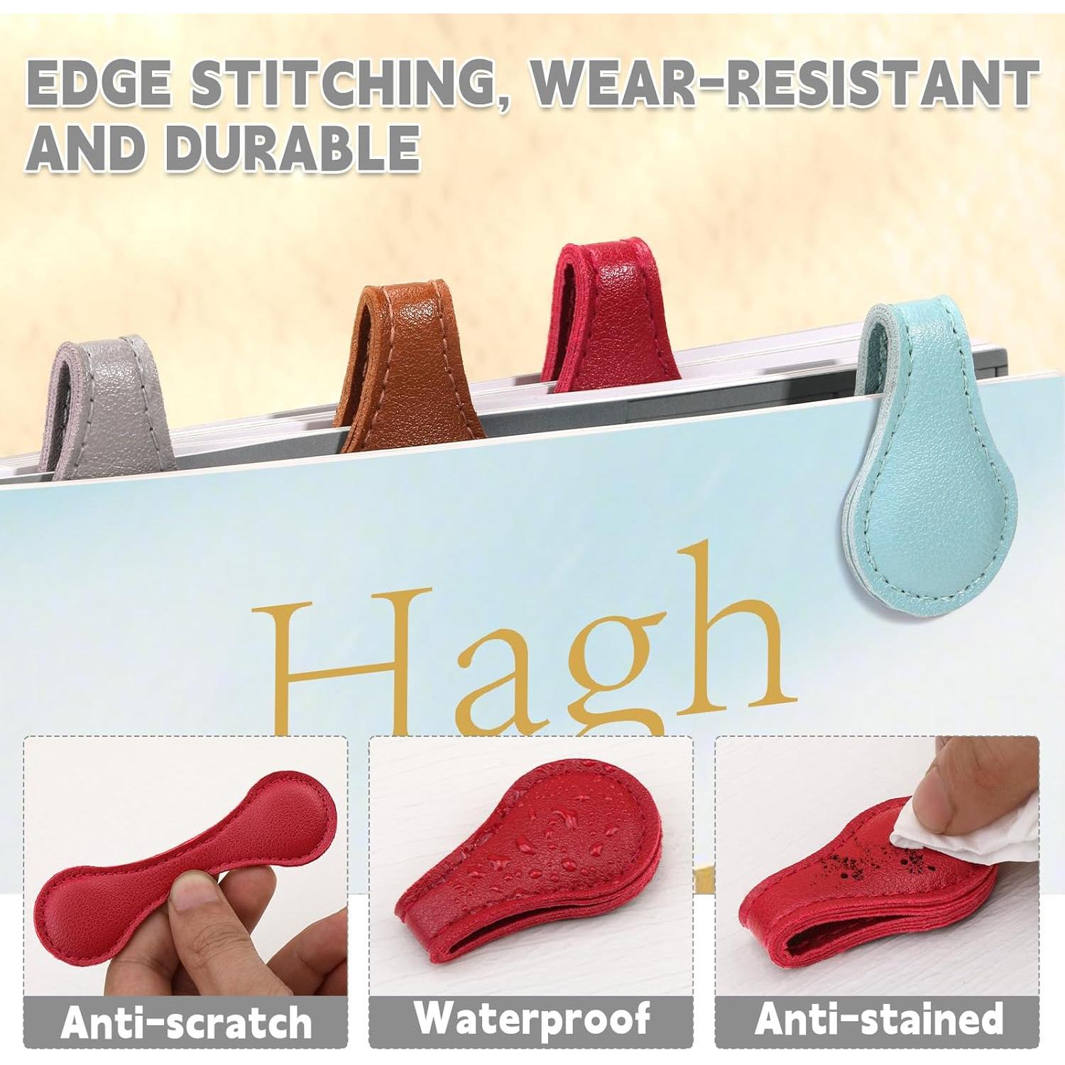 Marcadores Magnéticos de Cuero WONVOC - 4 Piezas, 100x30mm