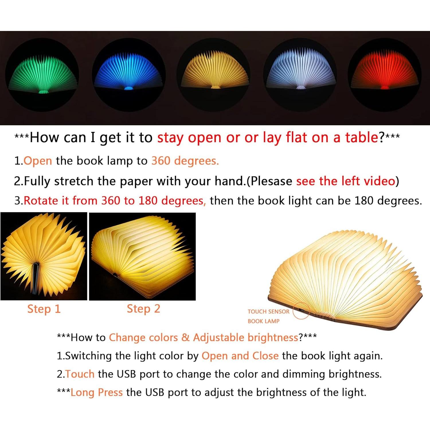 Lámpara de Libro LED Plegable Tiuredx - Madera Arce Blanco