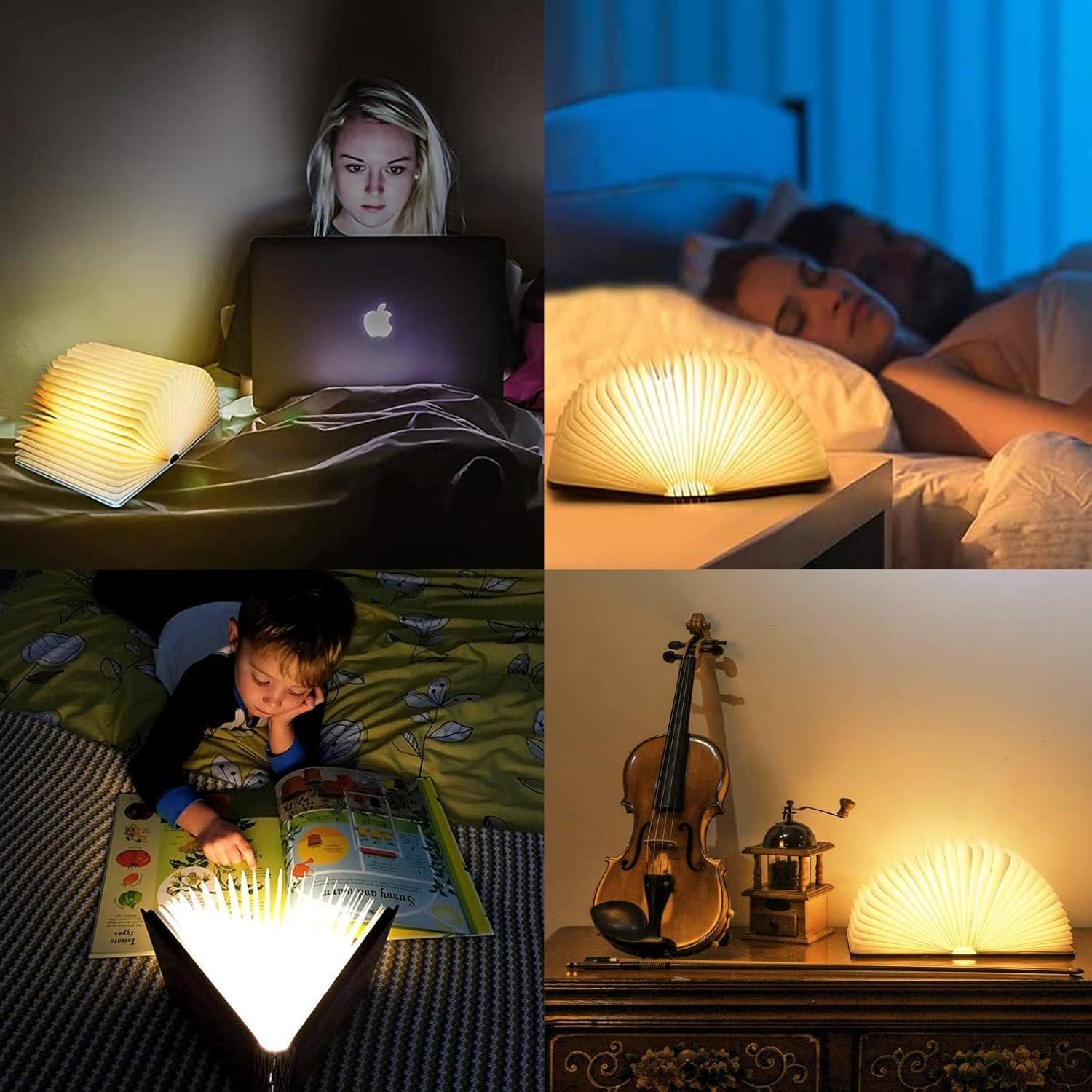 Lámpara de Libro LED Plegable Tiuredx - Madera Arce Blanco