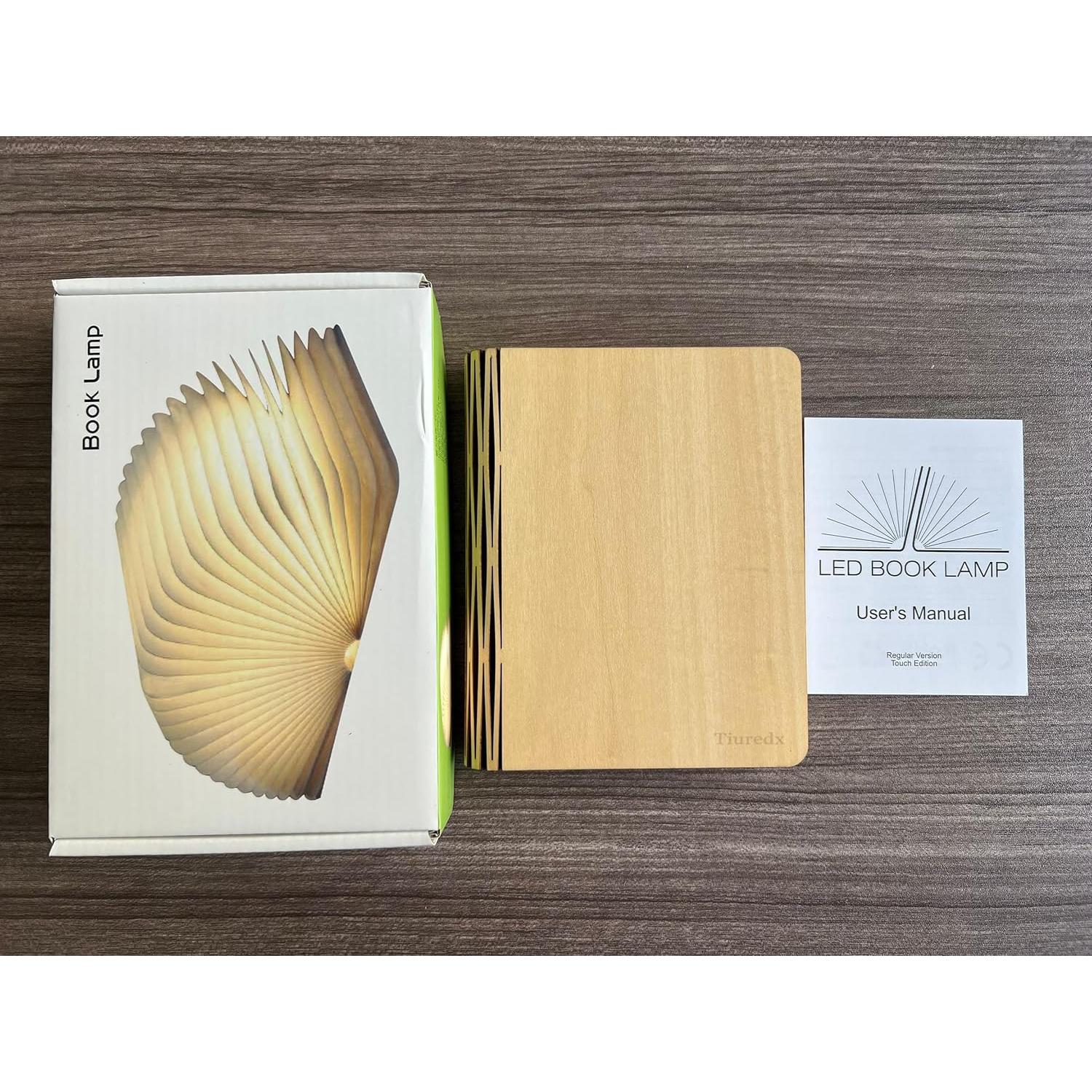 Lámpara de Libro LED Plegable Tiuredx - Madera Arce Blanco
