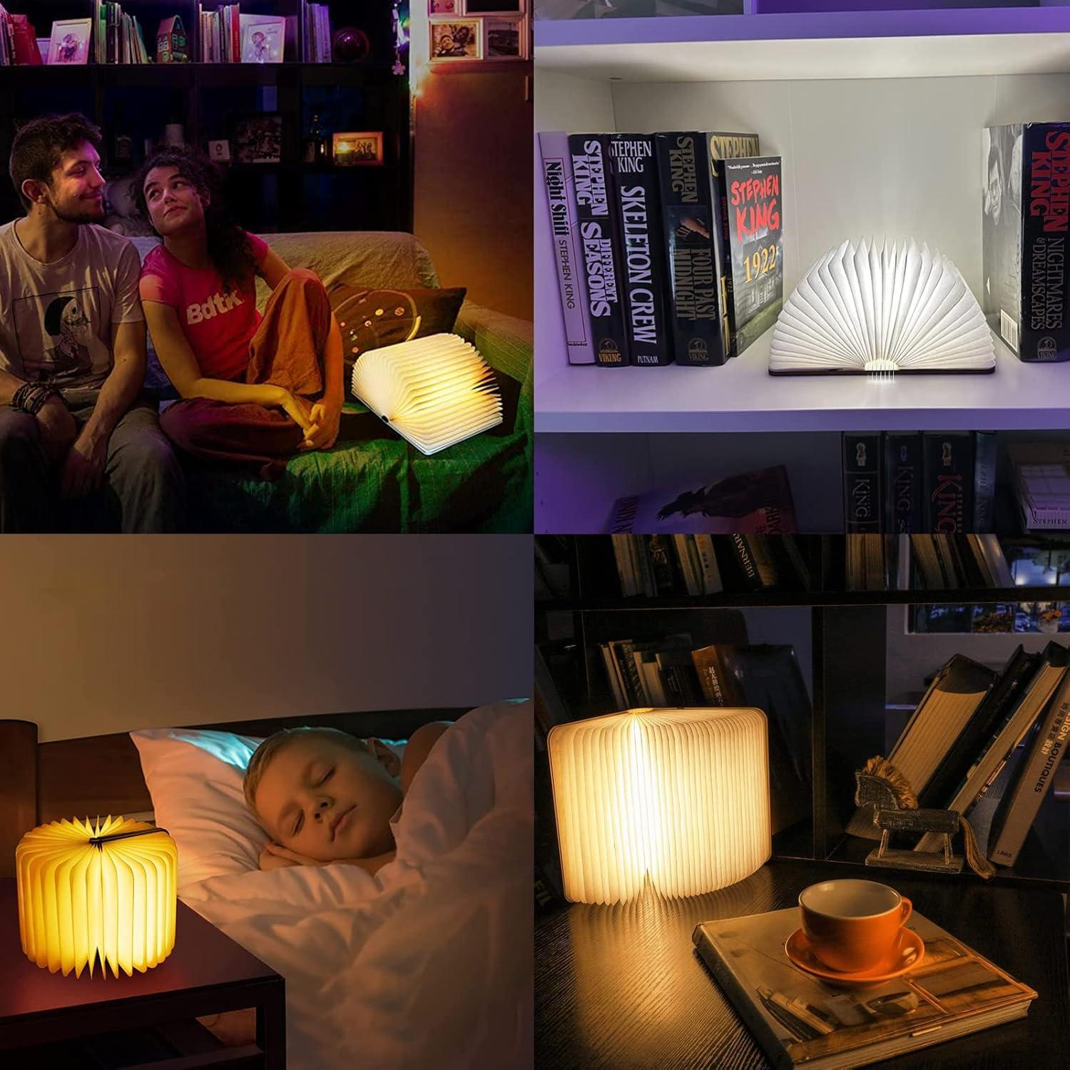 Lámpara de Libro LED Plegable Tiuredx - Madera Arce Blanco