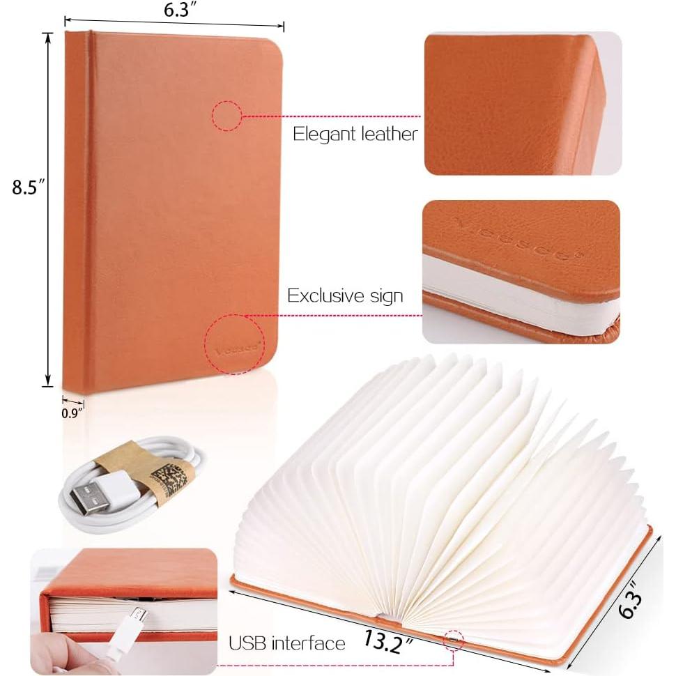 Lámpara de Libro Veesee LED Plegable 8 Colores Recargable