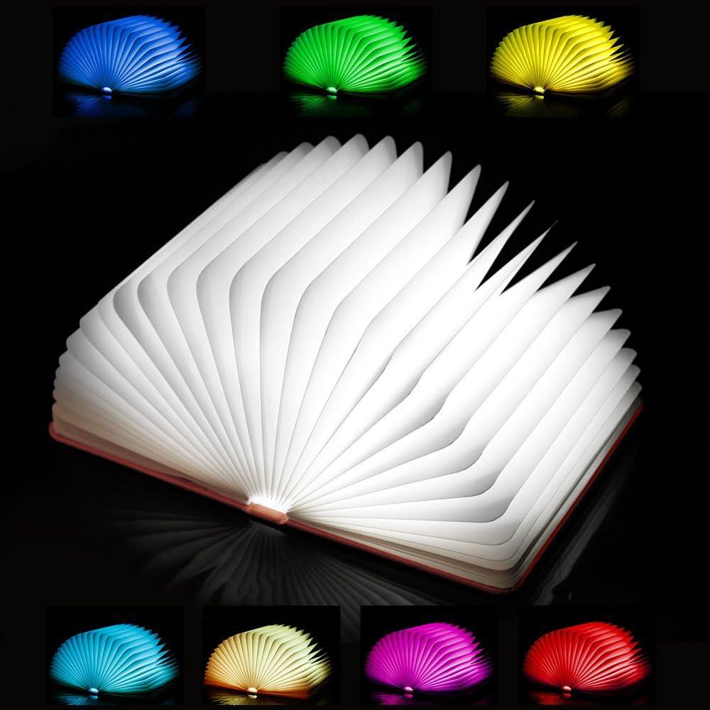 Lámpara de Libro Veesee LED Plegable 8 Colores Recargable