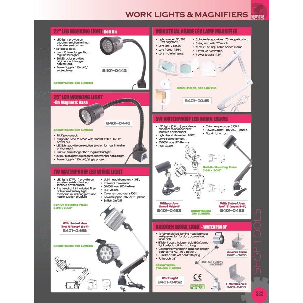 Lámpara de trabajo HHIP 8401-0049 con base magnética