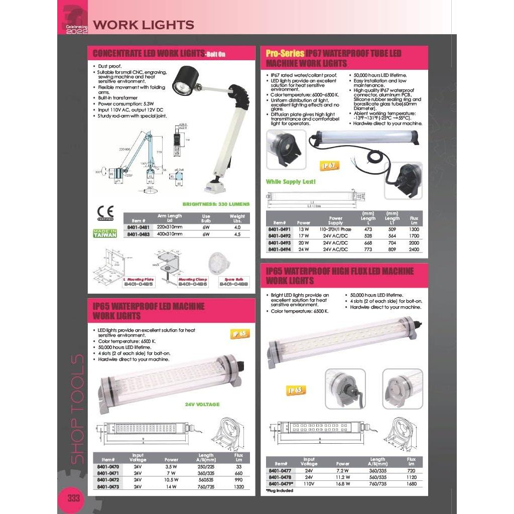 Lámpara de trabajo HHIP 8401-0049 con base magnética