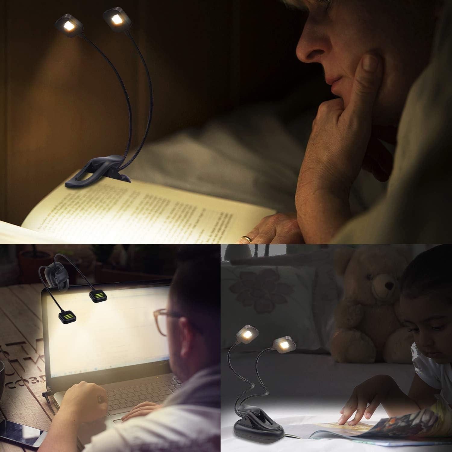 Luz de libro BIGLIGHT LED regulable con clip y 3 modos