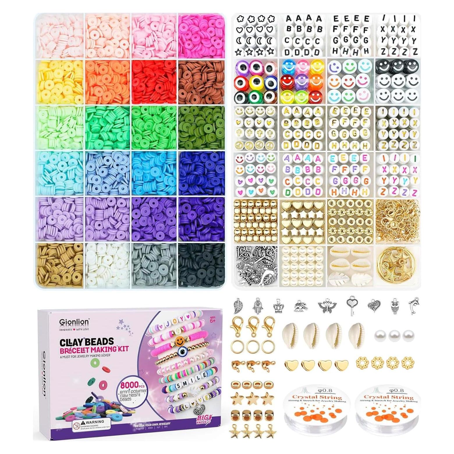 Kit de Fabricación de Pulseras Gionlion - 24 Colores y Accesorios