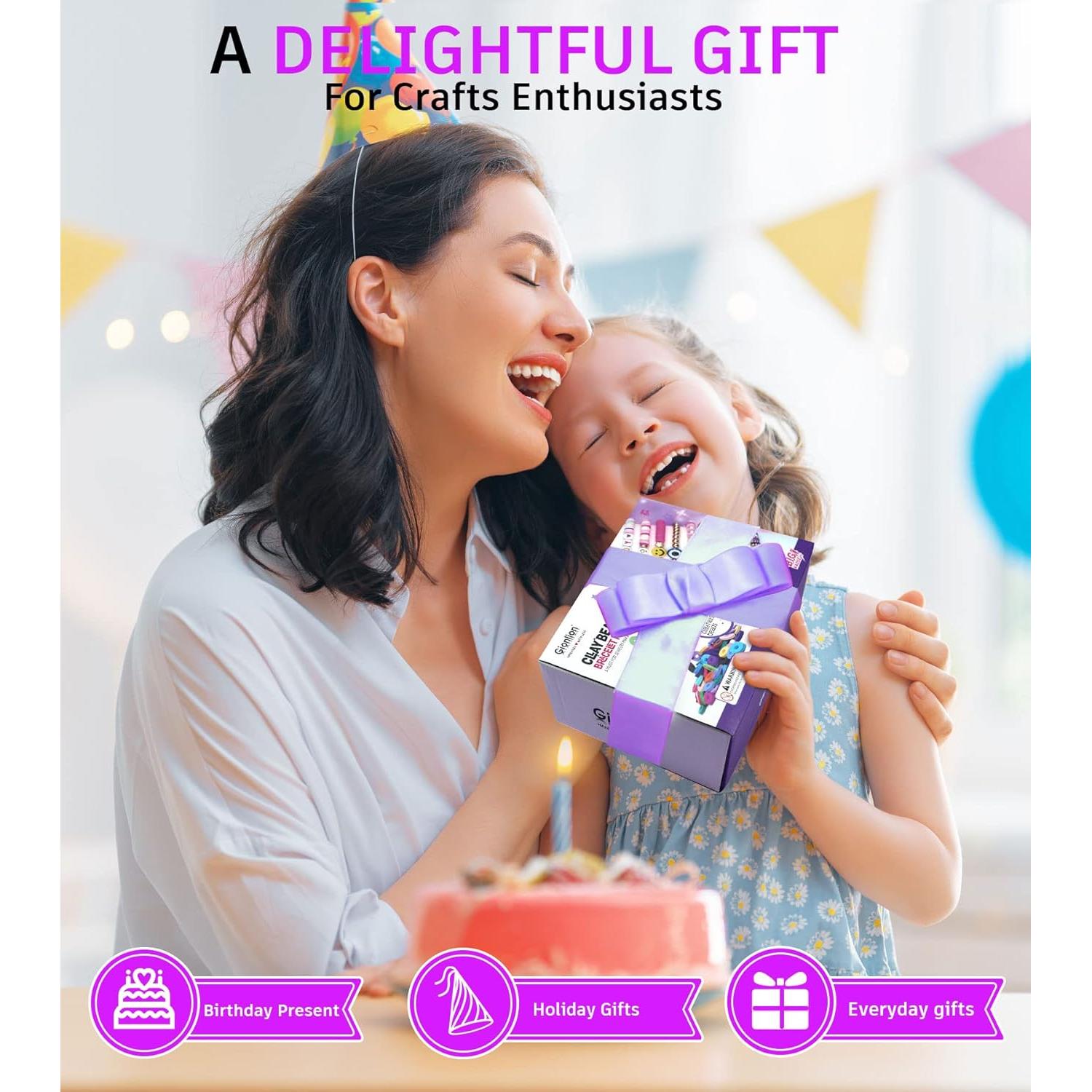 Kit de Fabricación de Pulseras Gionlion - 24 Colores y Accesorios