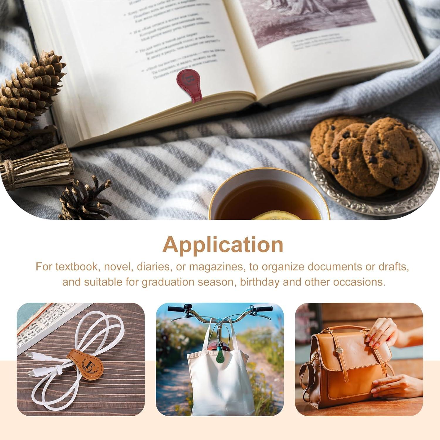 Marcador Magnético de Piel Personalizado uxcell Verde Claro