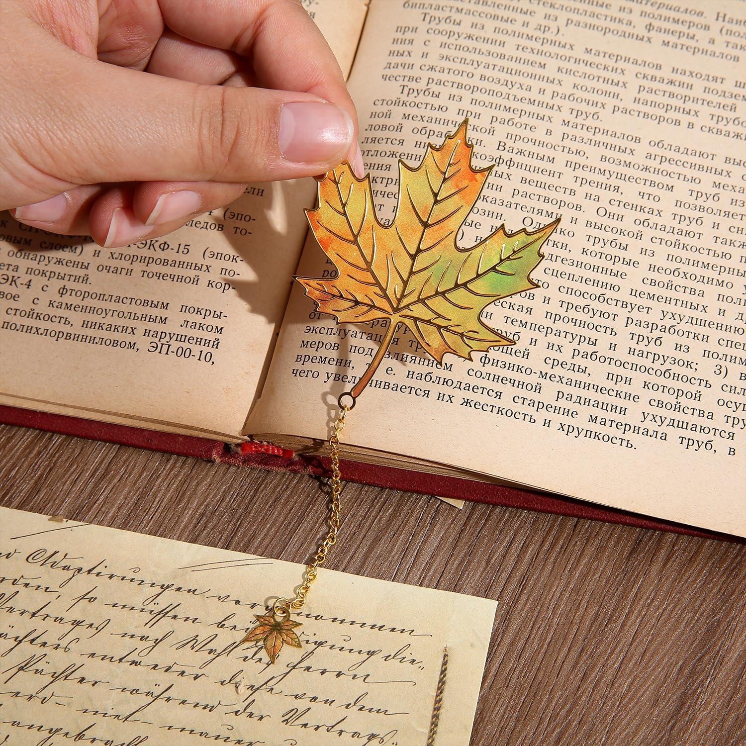 4 Marcadores de Metal Hojas Caídas emmoilife 13cm Decorativos