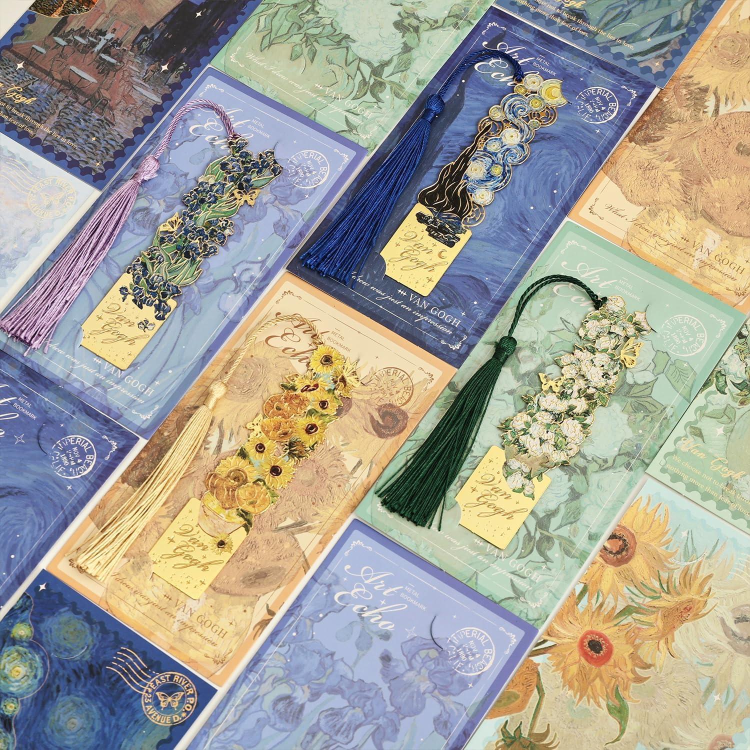 4 Marcadores de Metal con Borlas Emmoolife - Pintura al Óleo