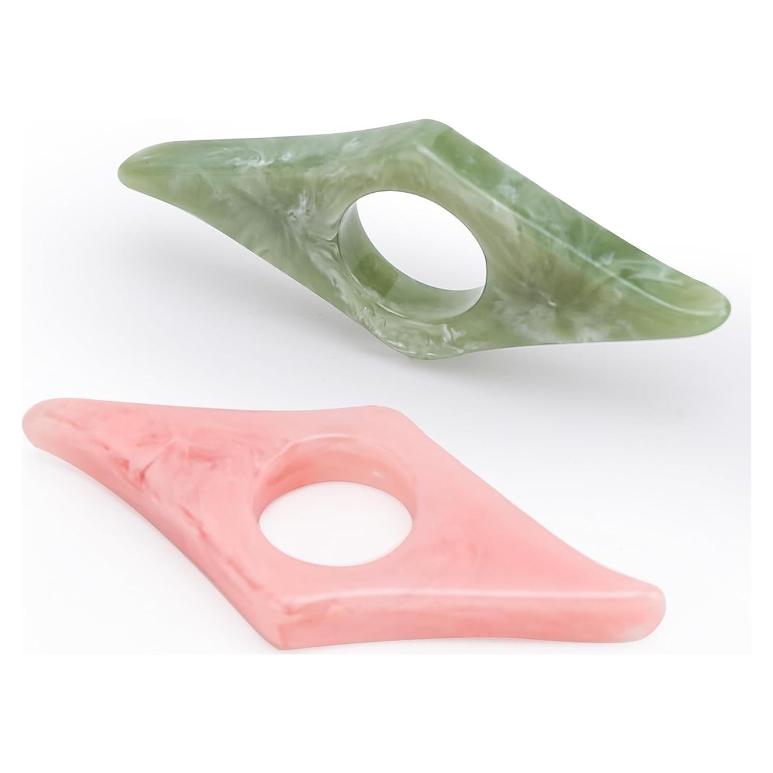 Soporte de Página para Dedos Kartterfly 2Pack Rosa y Verde Oliva