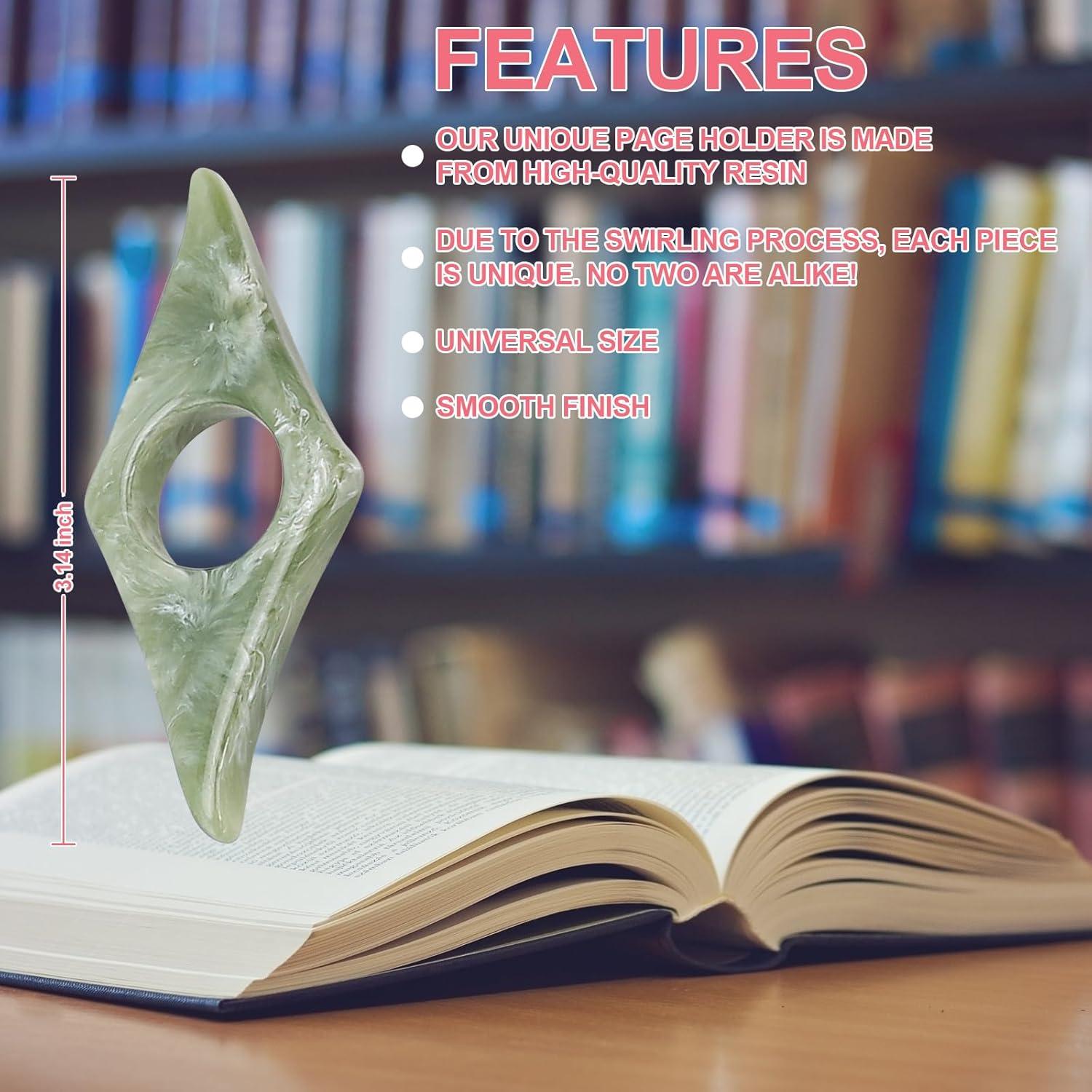 Soporte de Página para Dedos Kartterfly 2Pack Rosa y Verde Oliva