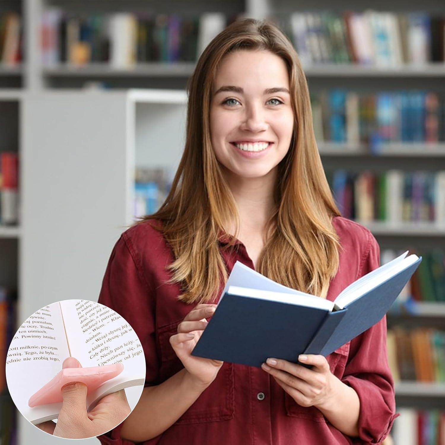 Soporte de Página para Dedos Kartterfly 2Pack Rosa y Verde Oliva