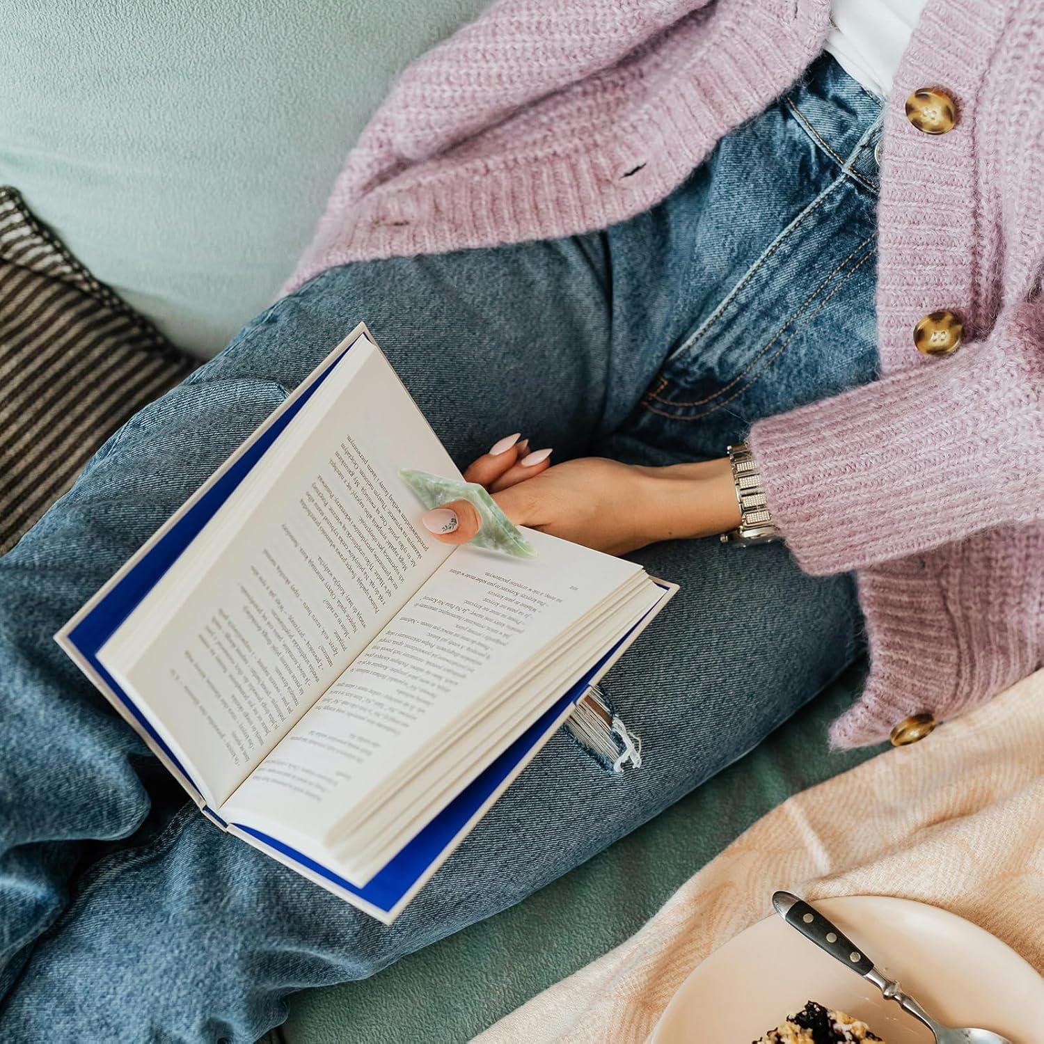 Soporte de Página para Dedos Kartterfly 2Pack Rosa y Verde Oliva