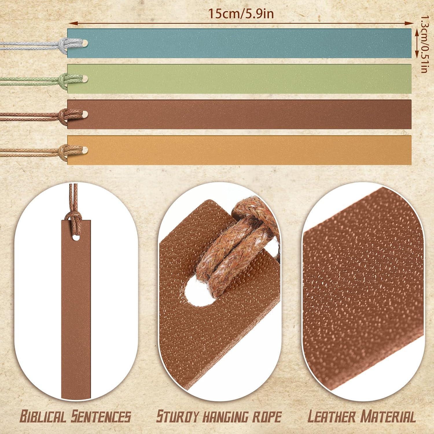 Kosiz 12 Marcadores de Páginas de Cuero Coloridos 1.3x15 cm