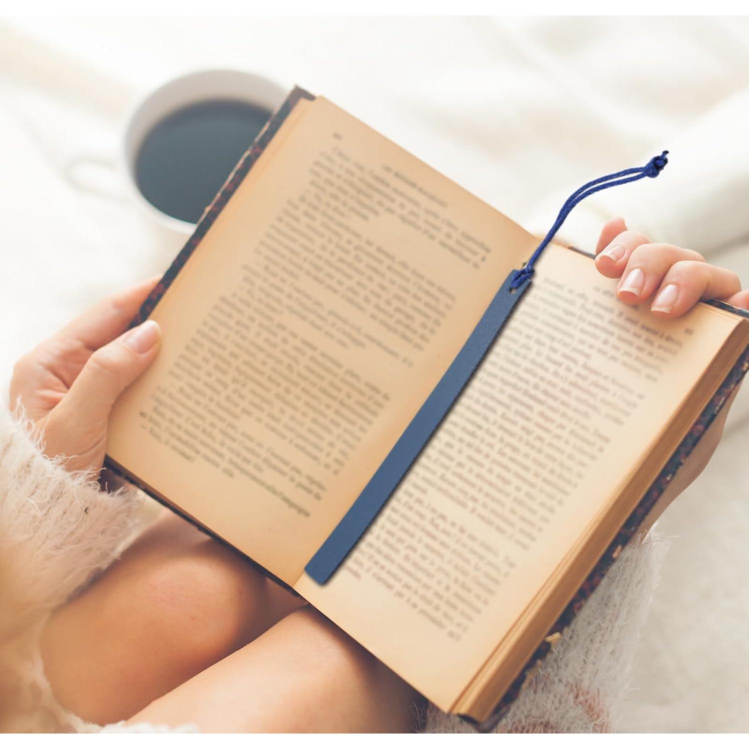 Kosiz 12 Marcadores de Páginas de Cuero Coloridos 1.3x15 cm