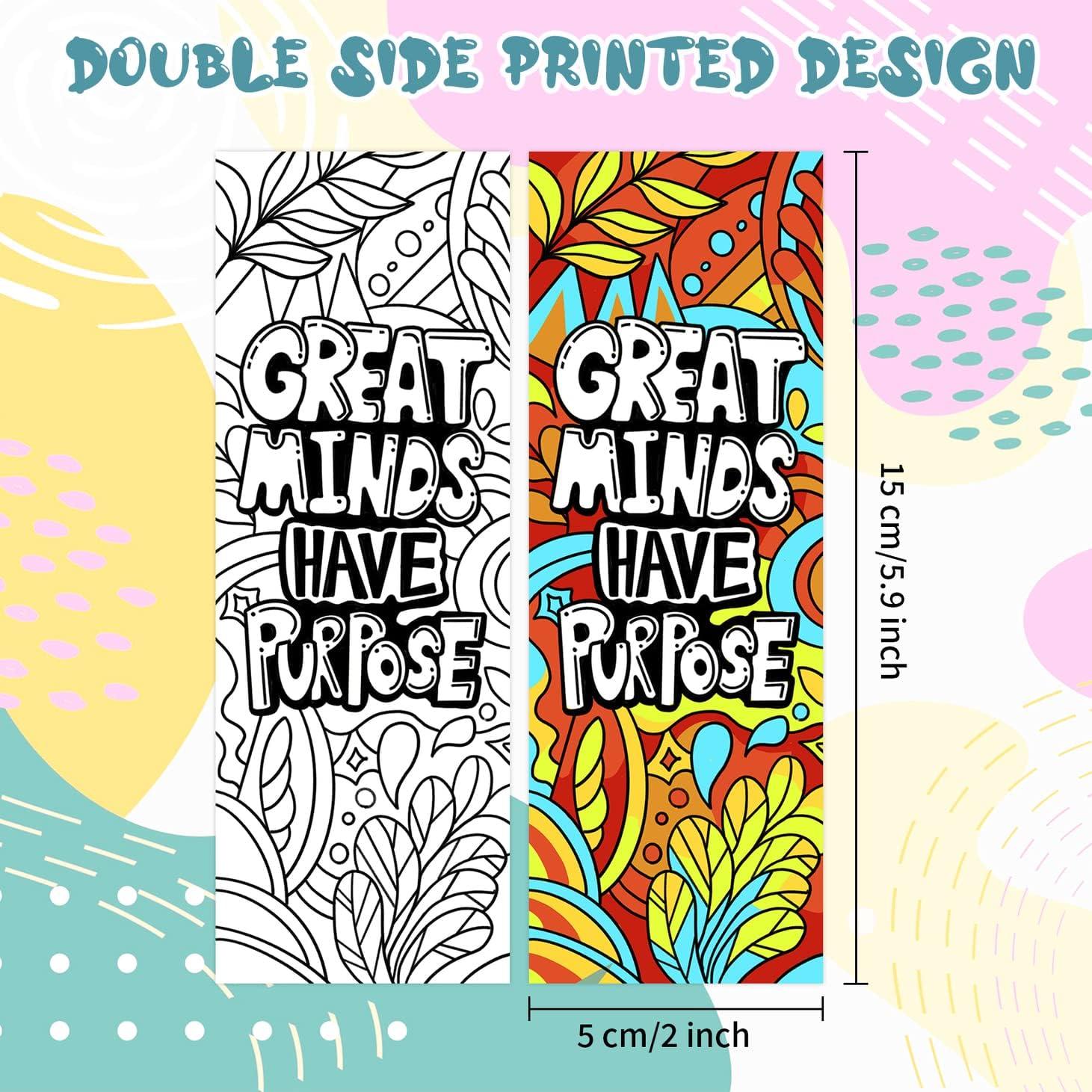 120 Marcadores DIY VOCHIC con Citas Inspiradoras para Colorear