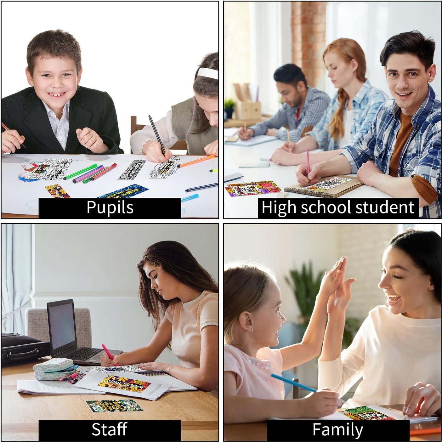 120 Marcadores DIY VOCHIC con Citas Inspiradoras para Colorear