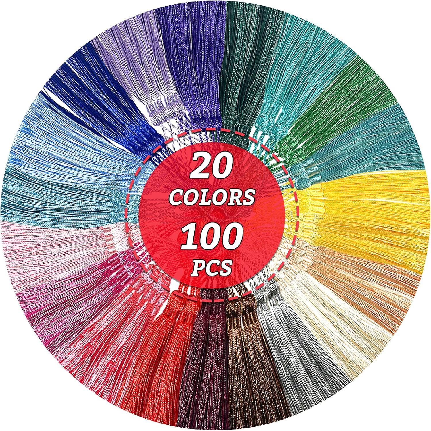 Borlas Suaves Creatrill 100 Pcs 13 cm Multicolor para DIY