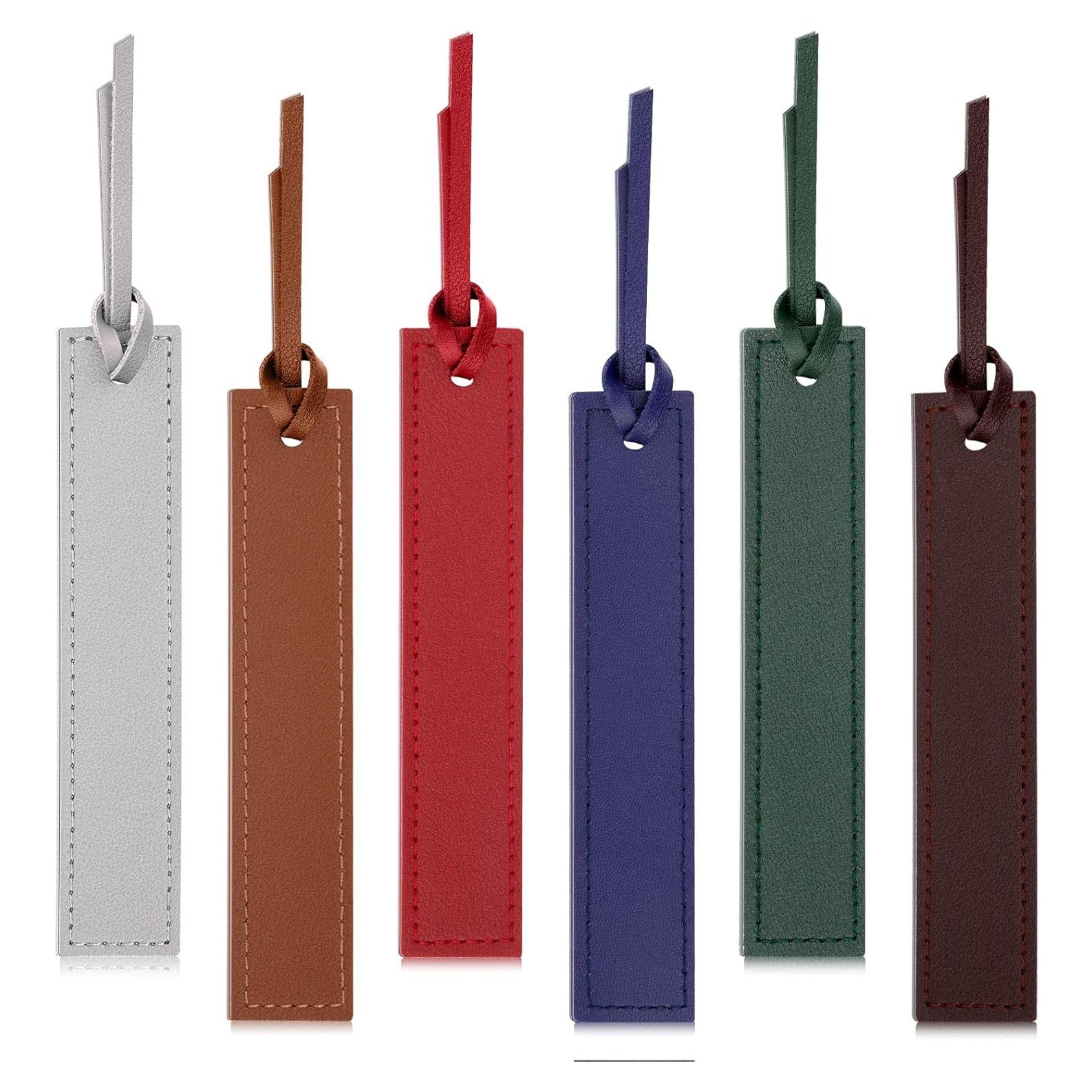 Marcadores de Páginas de Cuero WONVOC - 6 PCS, 13 cm