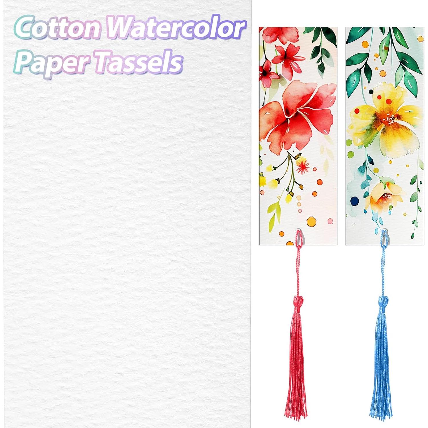 100 Marcadores en Blanco de Papel Acuarela Skyygemm 14x5cm