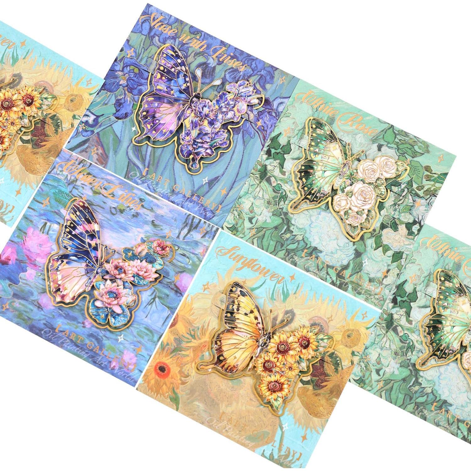 4 Marcadores de Metal Mariposa PAGEMORE Diseño Vintage