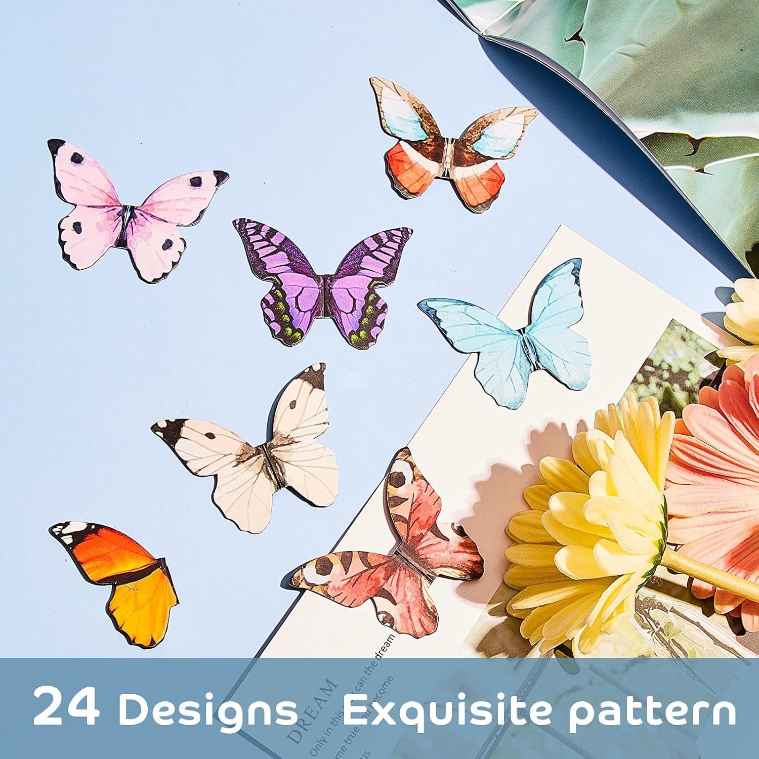 Marcadores de Página Magnéticos Nezyo 24 Piezas Mariposa