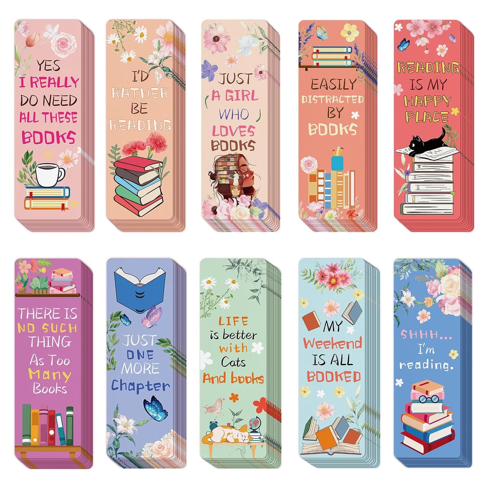 100 Marcadores Doble Cara Emzrivo para Amantes de los Libros