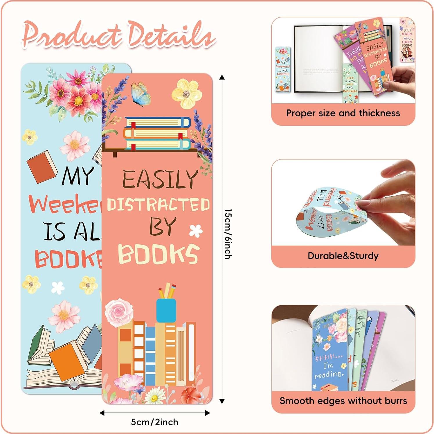 100 Marcadores Doble Cara Emzrivo para Amantes de los Libros