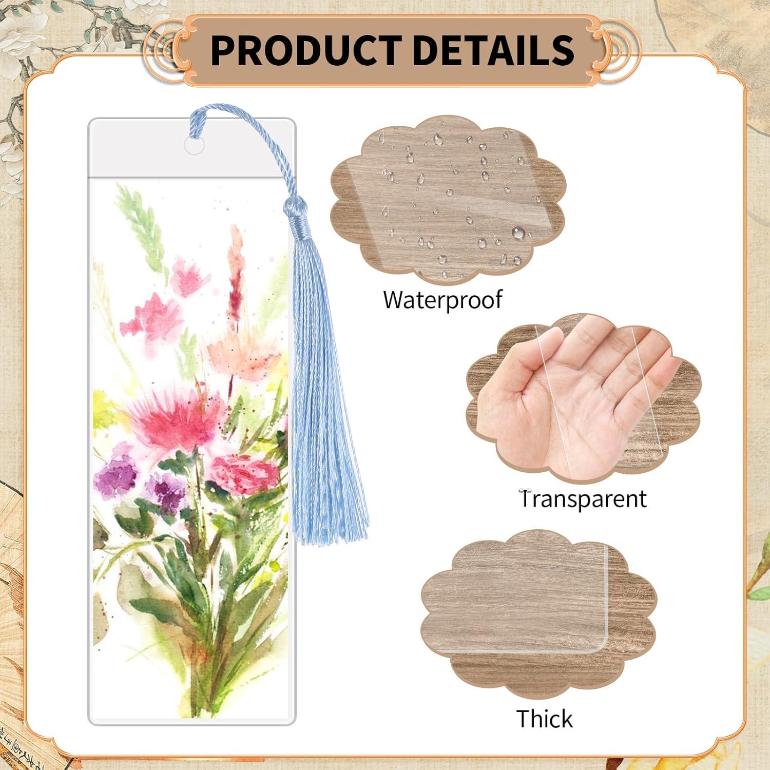 60 Marcadores de Papel Kraft DIY con Fundas y Borlas WSICSE