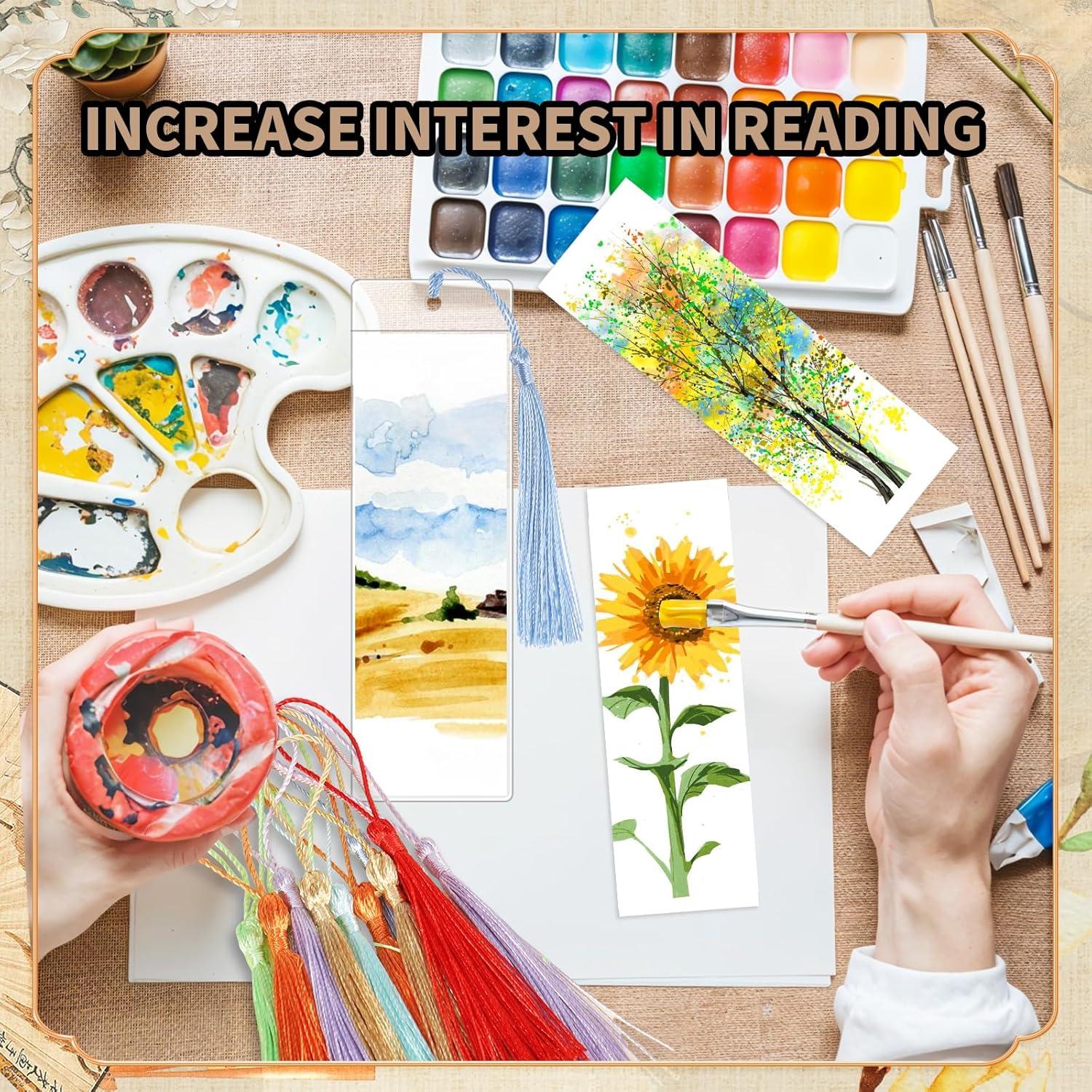 60 Marcadores de Papel Kraft DIY con Fundas y Borlas WSICSE