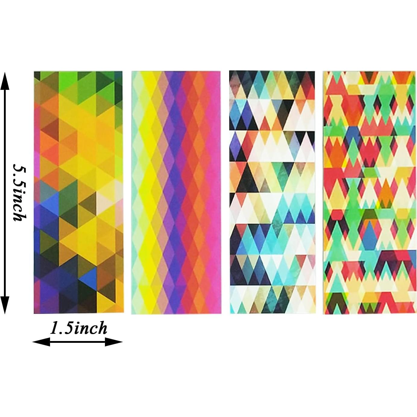 Marcadores de Libros Laminados QPEY - 160 Pcs Multicolor 14x3.8cm