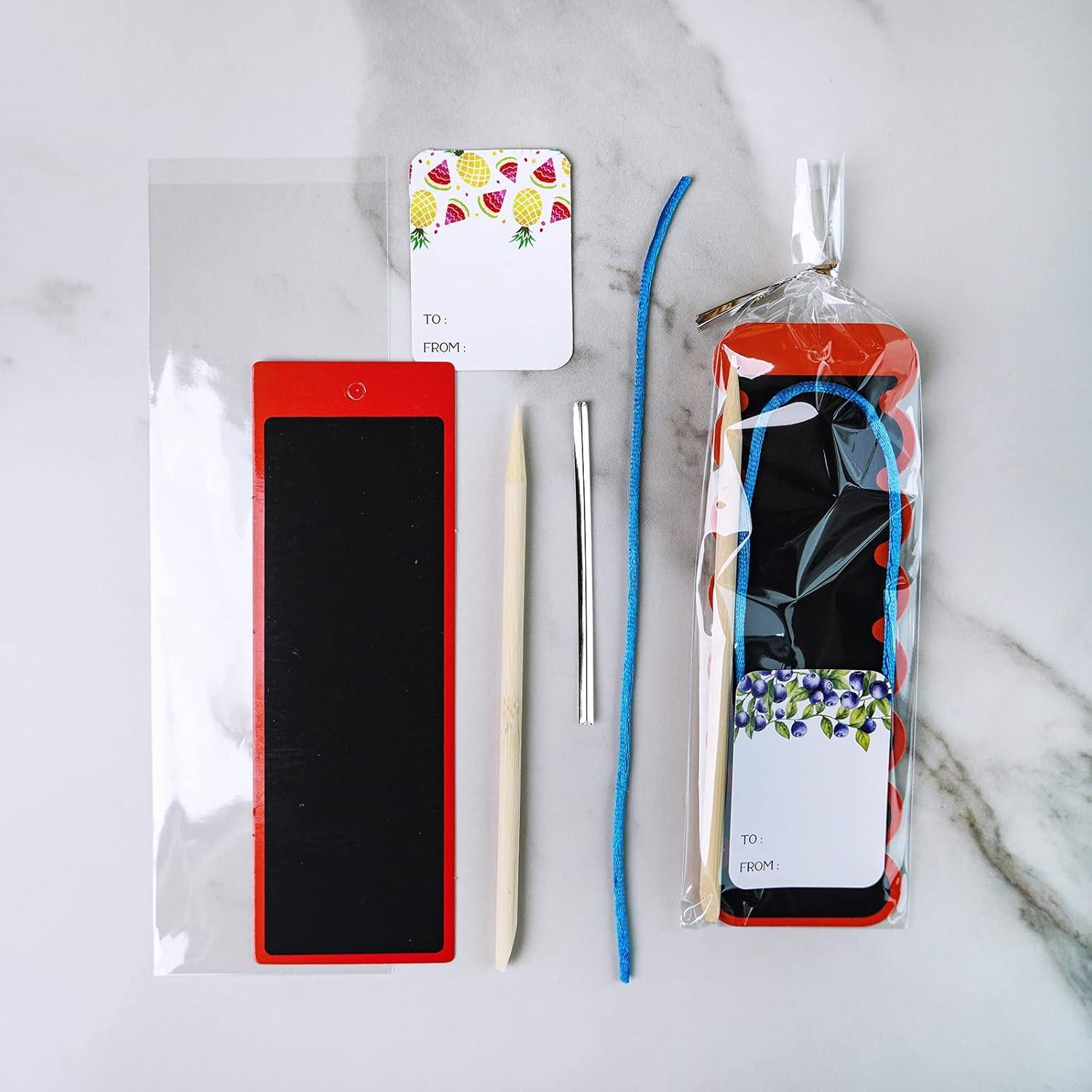 Kit de Manualidades Winlyn 48 Marcadores de Rascar Arcoíris