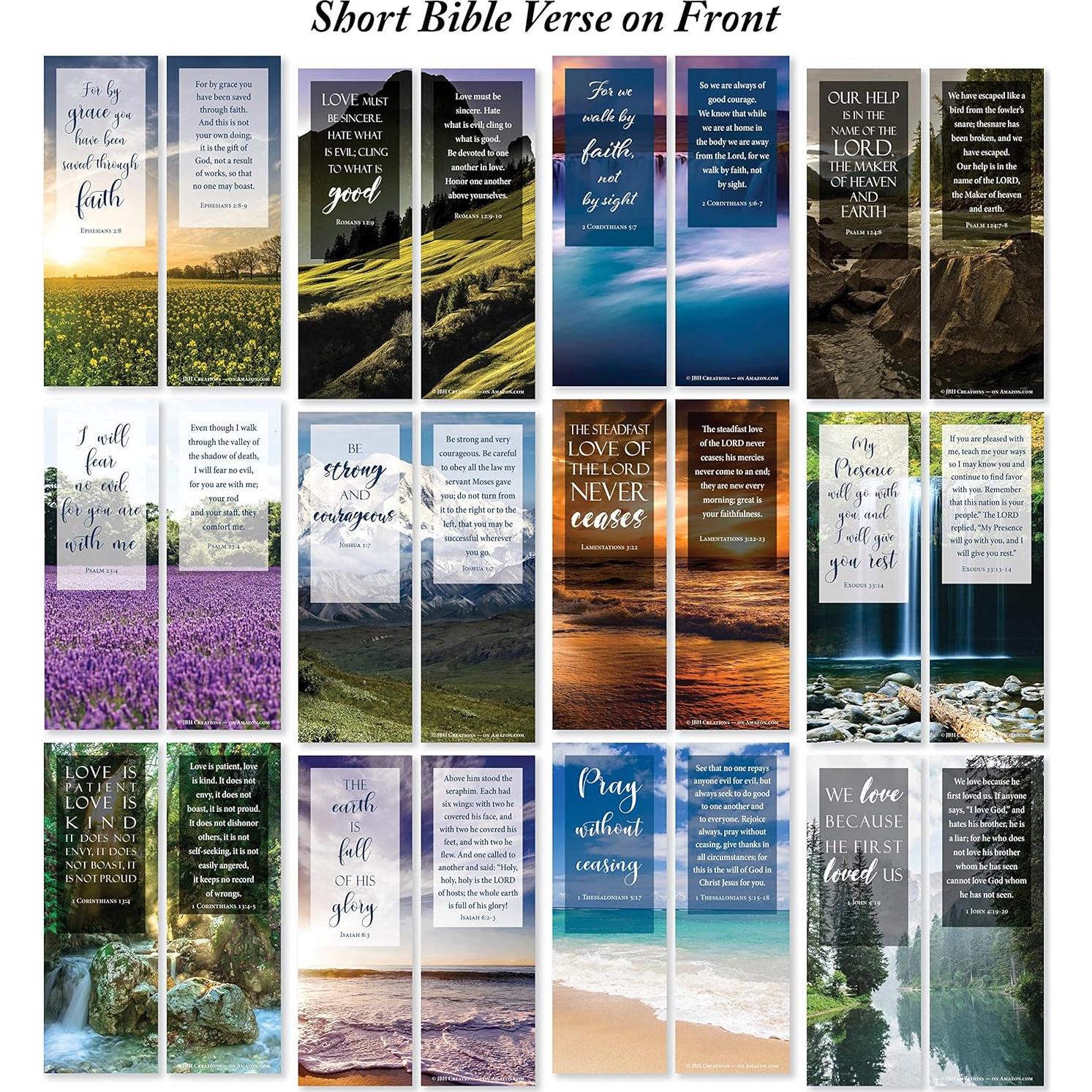 Marcadores de Versículos Bíblicos JBH Creations - Paquete de 48