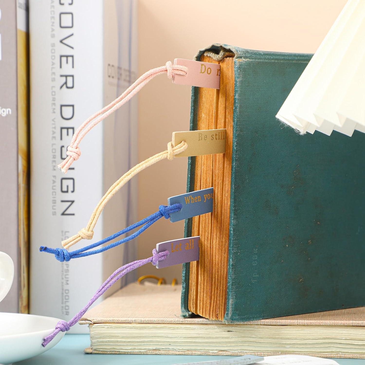 10 Marcadores de Cuero Skyygemm para Biblia - Pastel