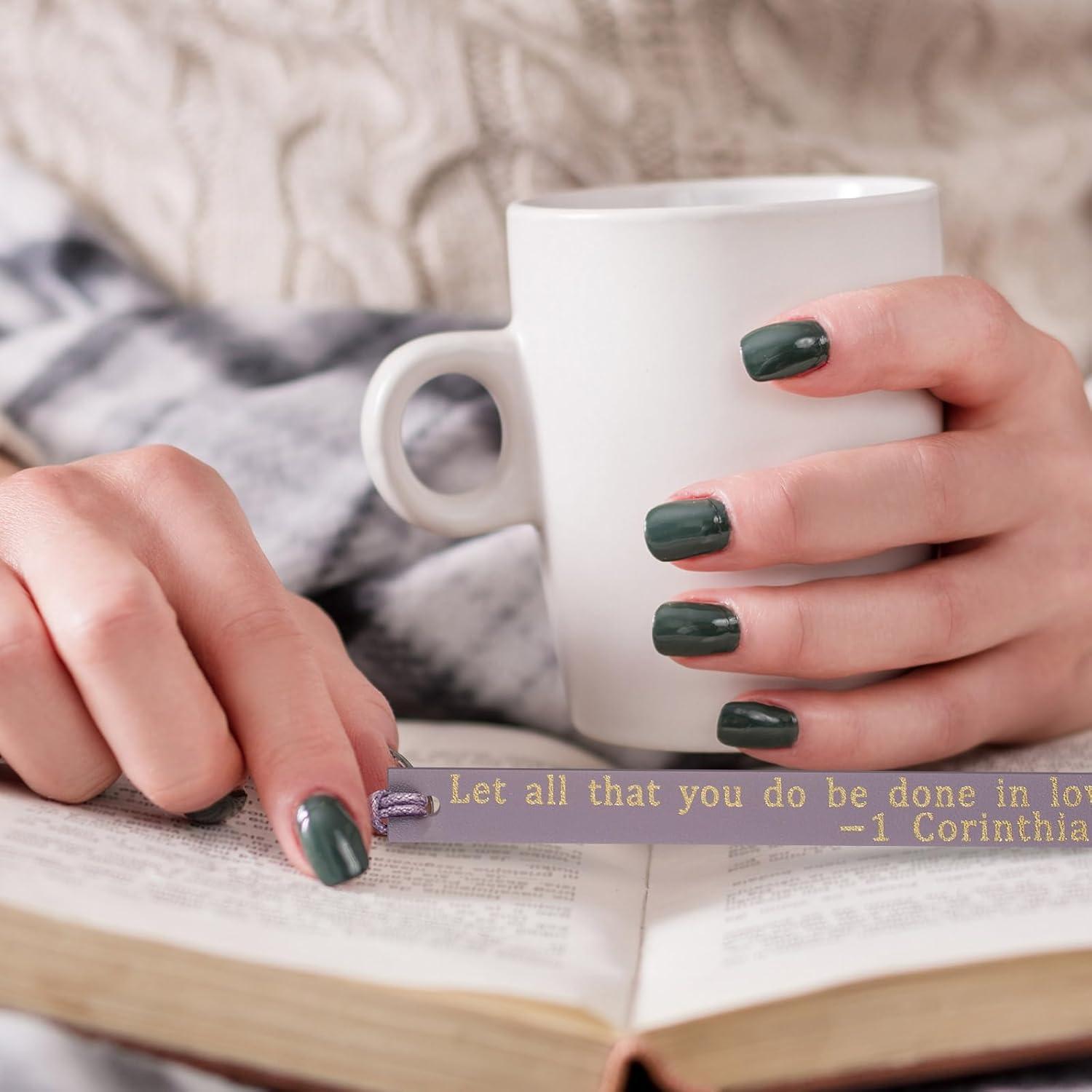 10 Marcadores de Cuero Skyygemm para Biblia - Pastel